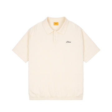 Wave Cable Polo Knit - Cream