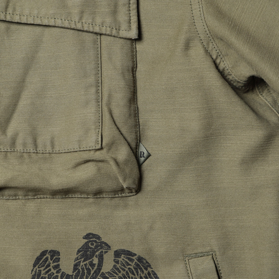 Garment Dyed Military Jacket - Olive