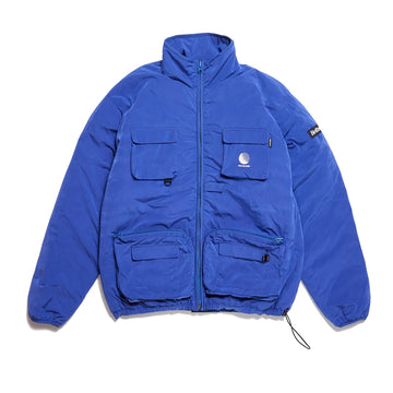 Reversible Army Cargo Puff Jacket - Deep Blue