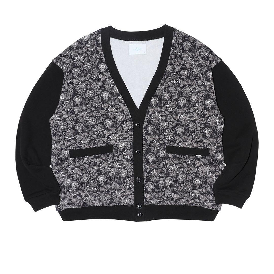 Paisly Sweat Cardigan - Black – Bankrupt