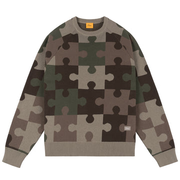 Camo Puzzle Knit - Army