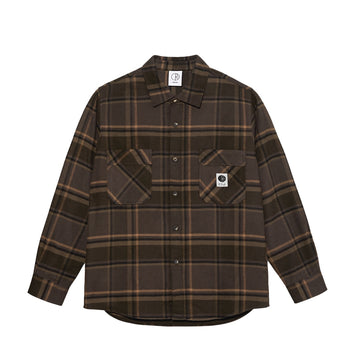 Mike LS Shirt Flannel - Brown / Mauve