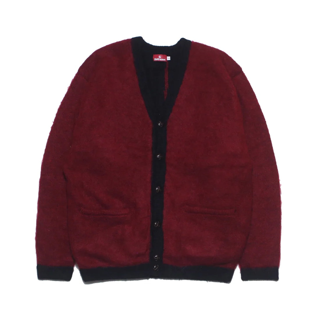 Kick in the Door Mohair Cardigan - Burgundy – Bankrupt