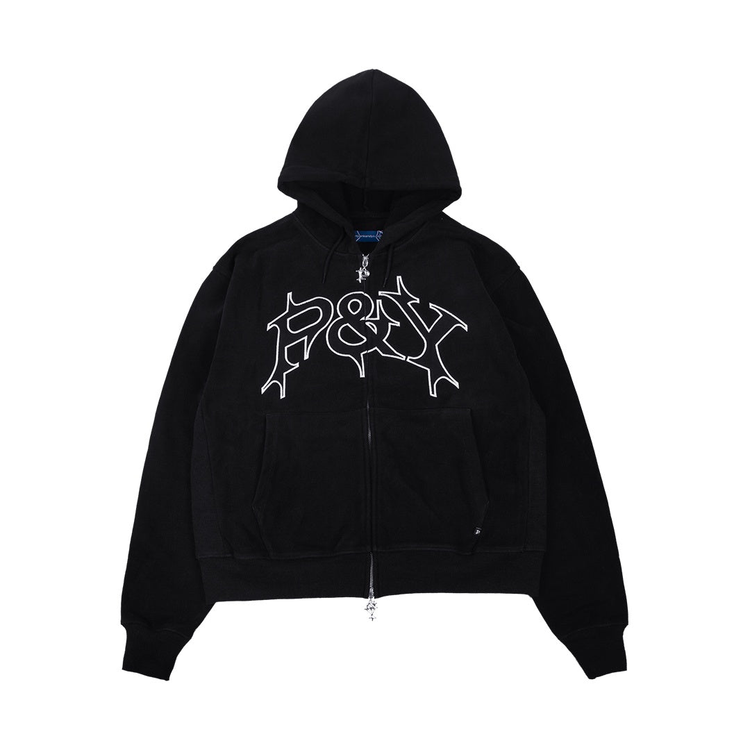 P&Y Zip Hoodie - Black – Bankrupt