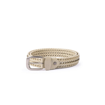Braided Leather Belt - Tan