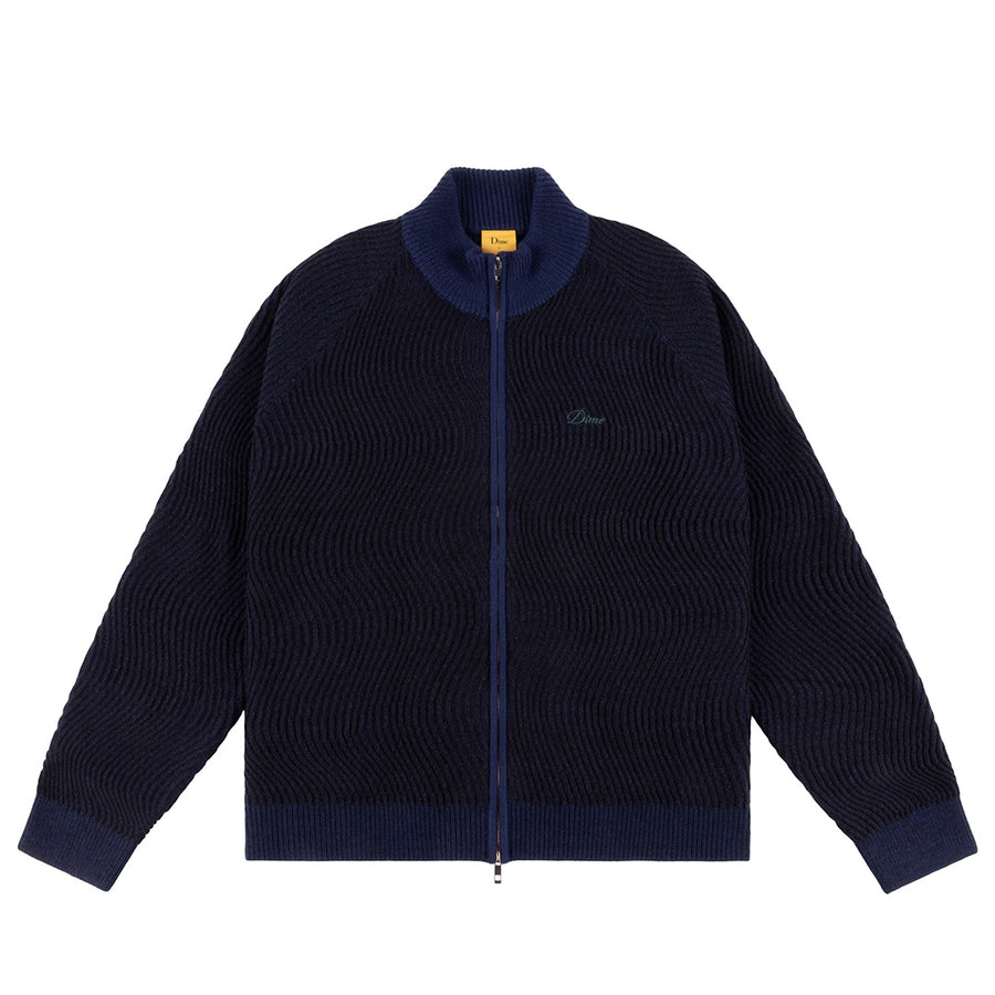 Double Zipper Knit - Navy