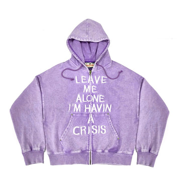 Crisis Zip Up Hood - Acid Purple