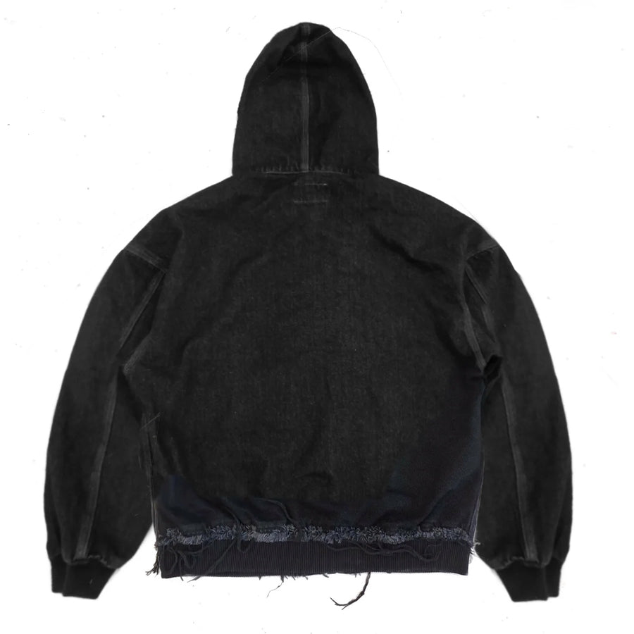 Tribal Zip Up Hood - Acid Black