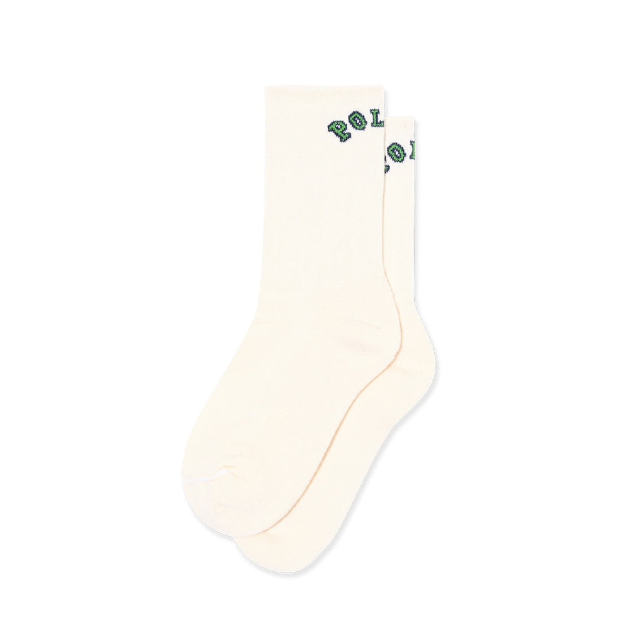 College Logo Socks - White