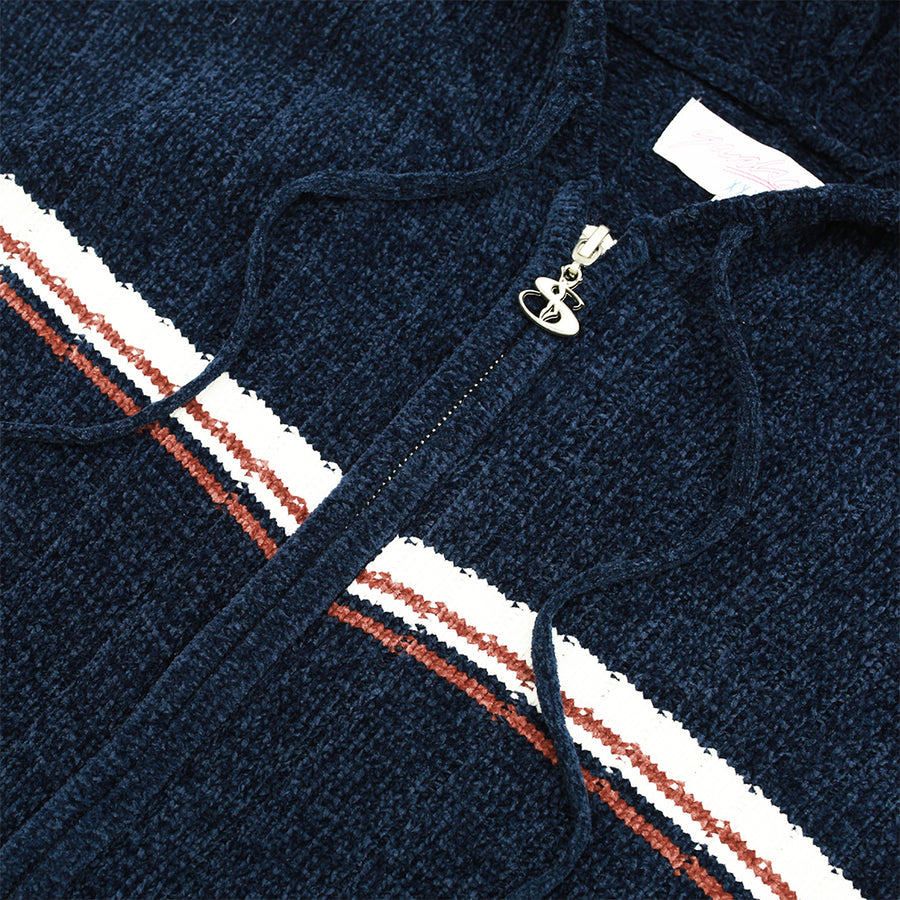 Phantasy Chenille Hood Knit - Navy