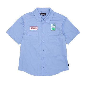 Fertilizer Button Down Shirt - Light Blue