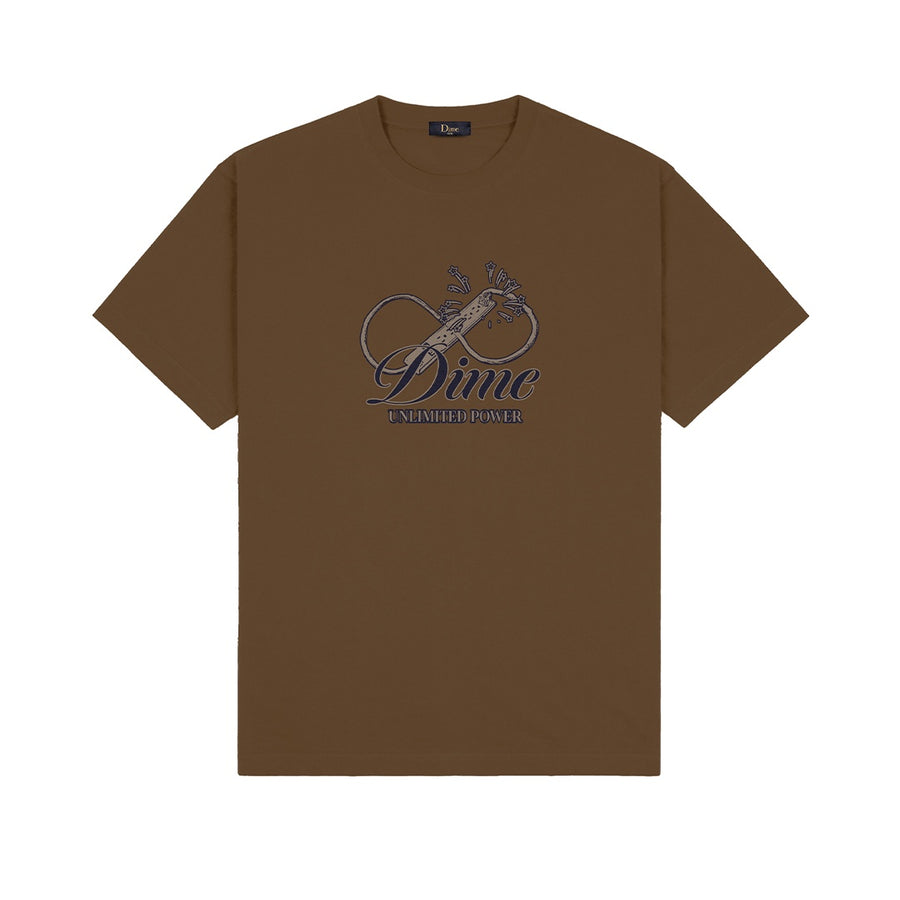 Cursive Power Tee - Dark Brown