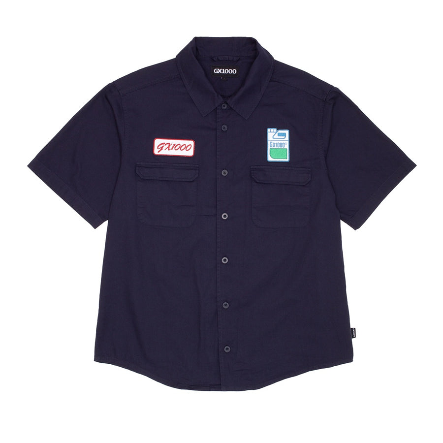 Fertilizer Button Down Shirt - Dark Blue