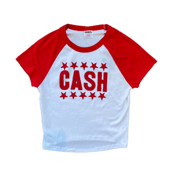 Cash Baby Tee - White/Red