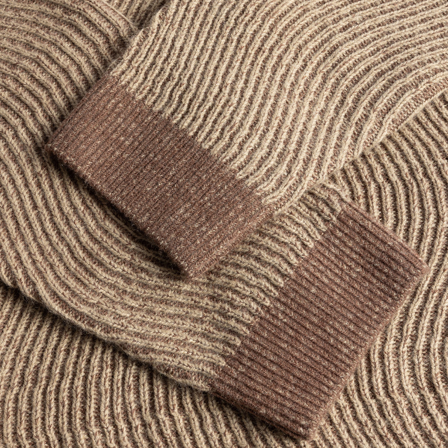 Double Zipper Knit - Camel