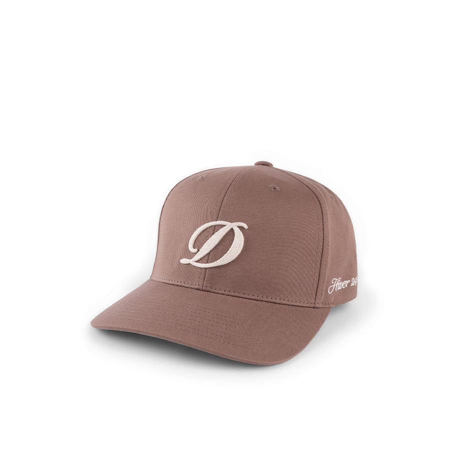 Cursive D Full Fit Cap - Tan