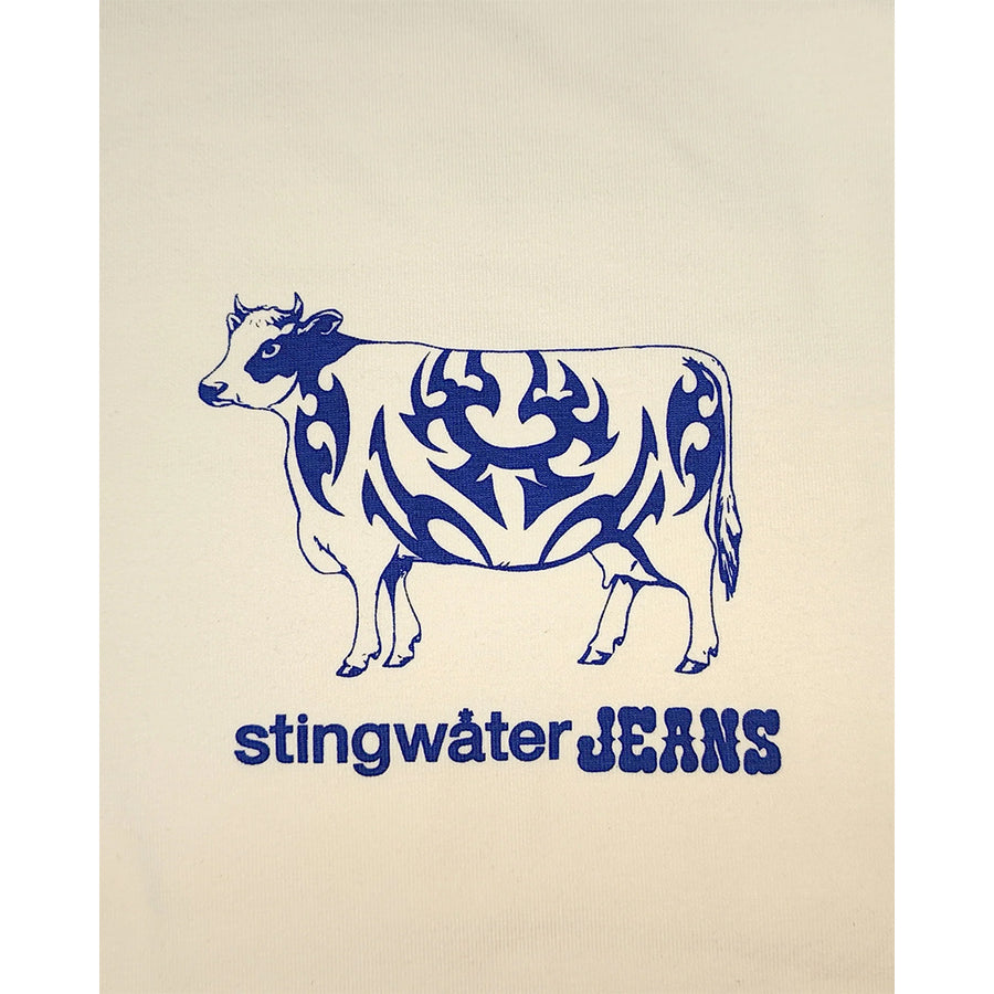 Tatted Cow Ringer Tee - Navy