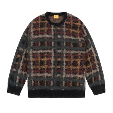 Plaid Mohair Knit - Black