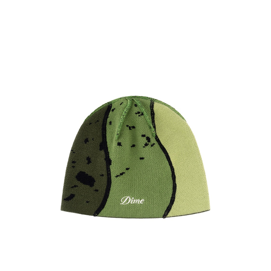 Reverse Stitch Skully Beanie - Green