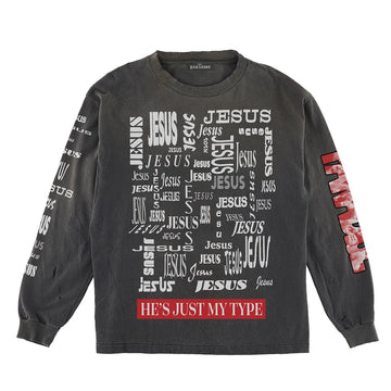 He's Just My Type L/S Tee - Black
