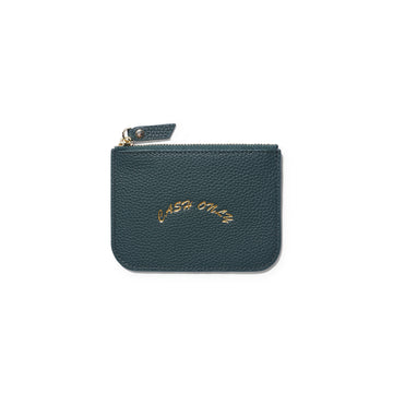 Leather Zip Wallet - Emerald