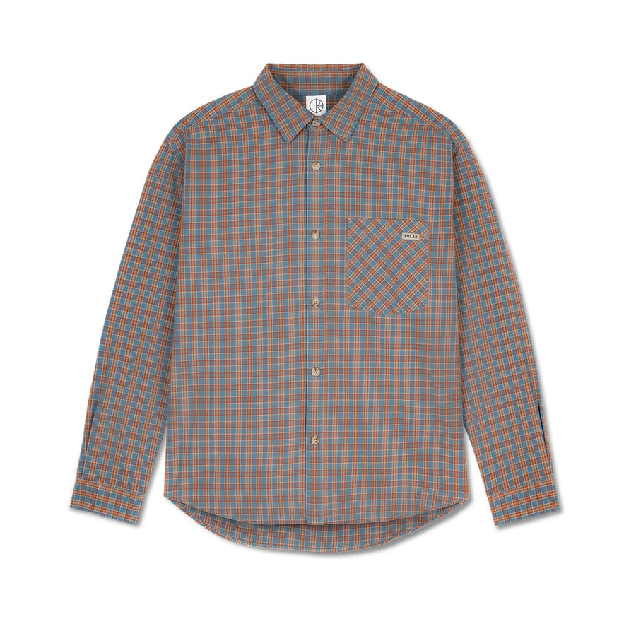 Mitchell LS Shirt - Blue/Rust