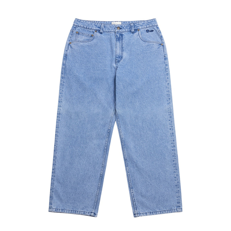 Fall Classic Relaxed Denim Pants - Blue Washed