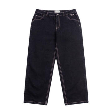 Classic Relaxed Denim Pants - Black/Contrast Stitch