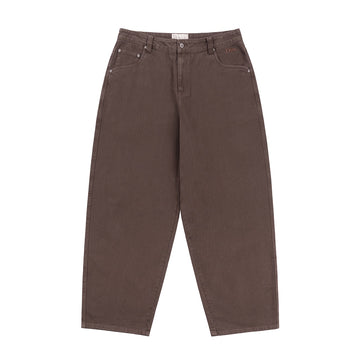 Classic Baggy Denim Pants - Brown Washed