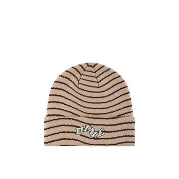 College Wave Cuff Beanie - Tan