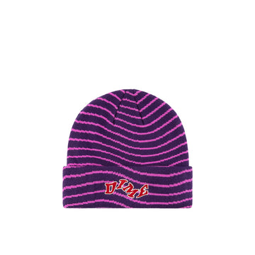 College Wave Cuff Beanie - Burgundy