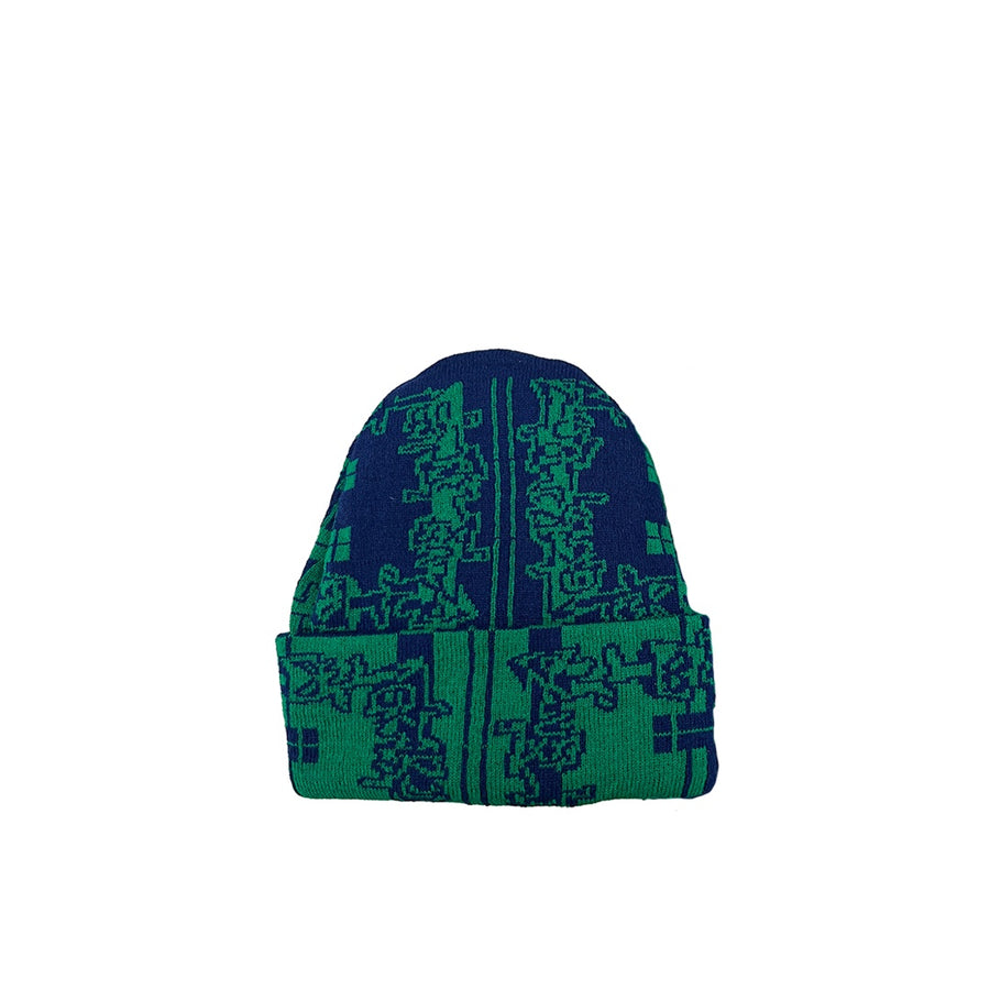 Reversible Beanie - Navy/Green