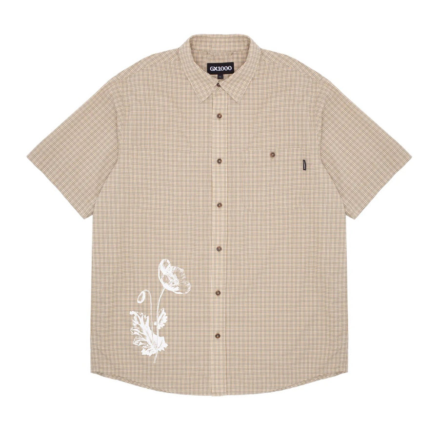 Short Sleeve Button Down - Tan