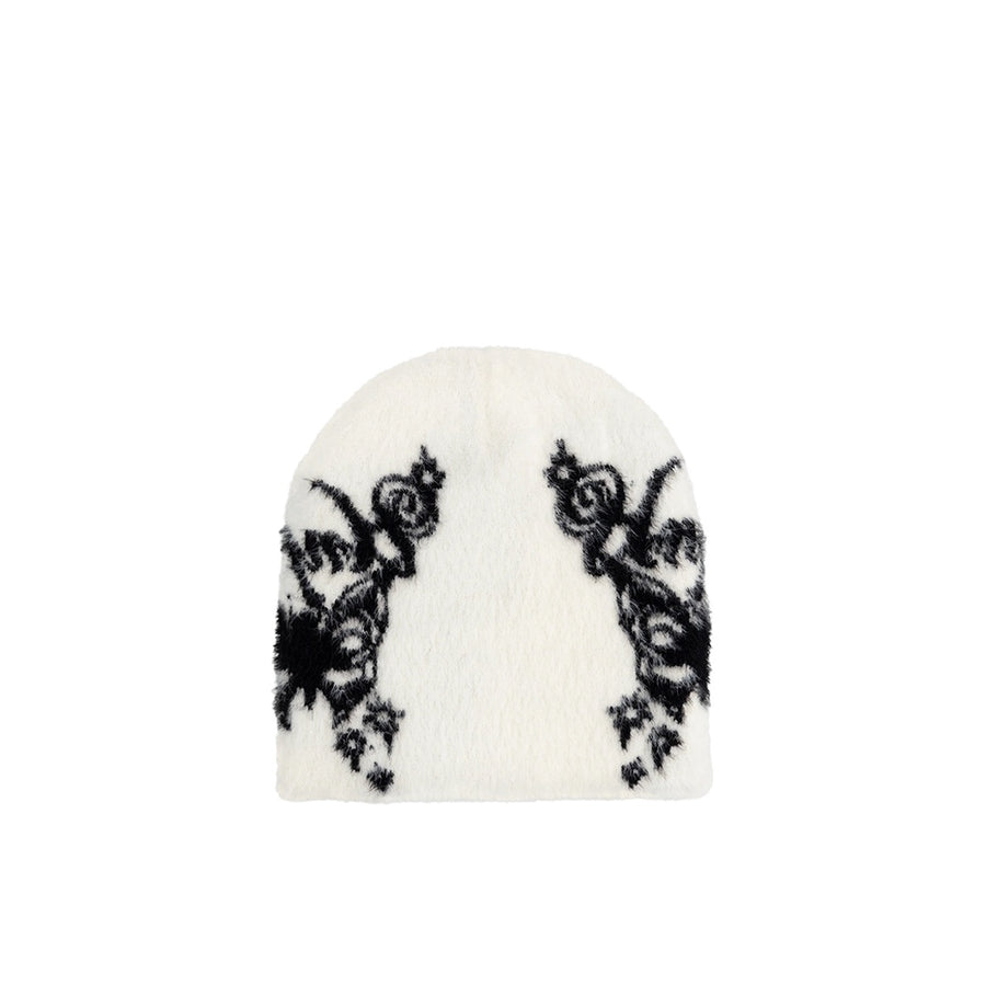 Nans Garden Mohair Beanie - White