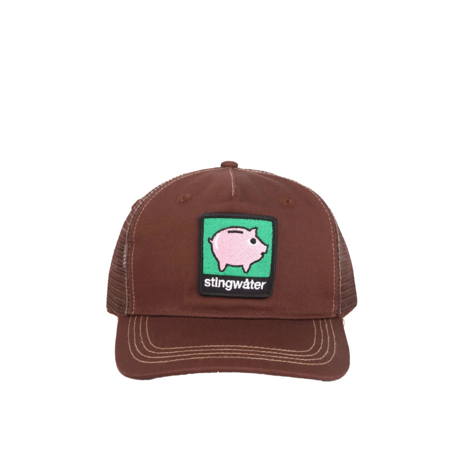 Piggy Bank Trucker Hat - Brown