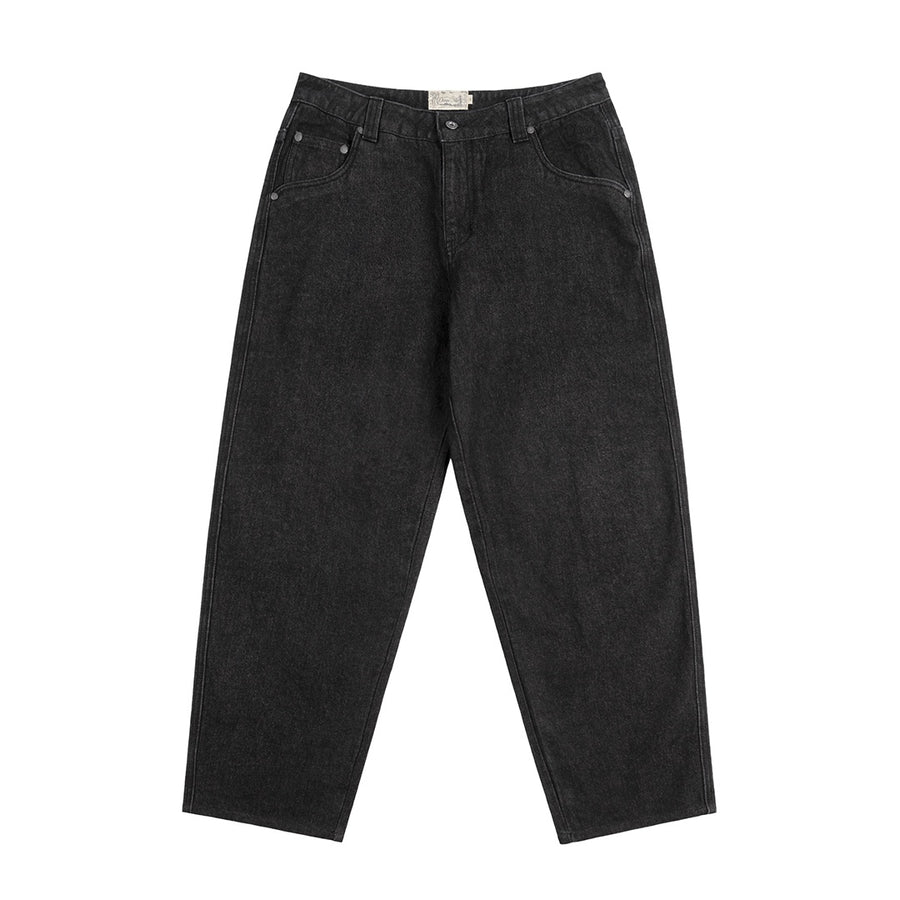Classic Baggy Denim Pants -  Black Washed