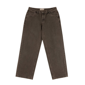 Classic Relaxed Denim Pants -  Faded Brown