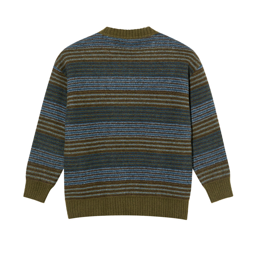 George Sweater - Blue Green Stripe