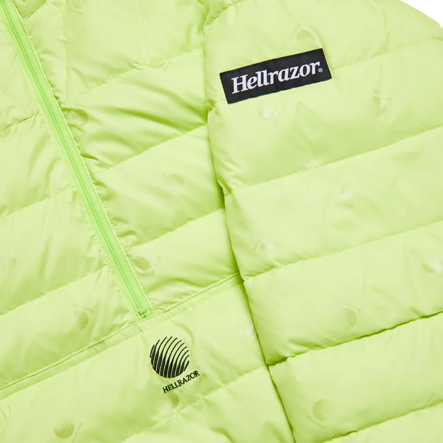 Logo Hooded Pullover Down Jacket - Green