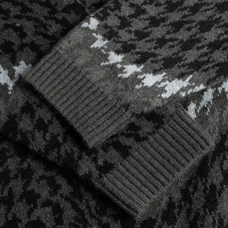 Houndstooth Knit - Coal