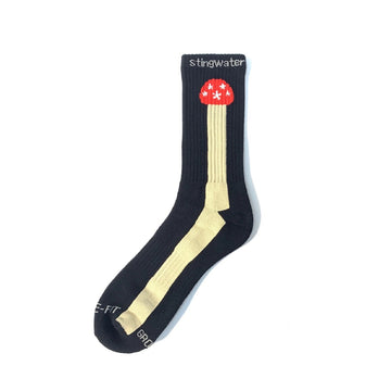 Groeing Mushroom Sock - Black