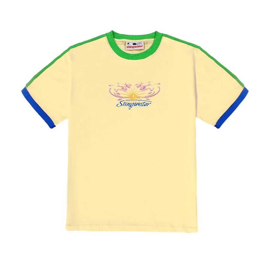 Dolphins Ringer Tee - Yellow