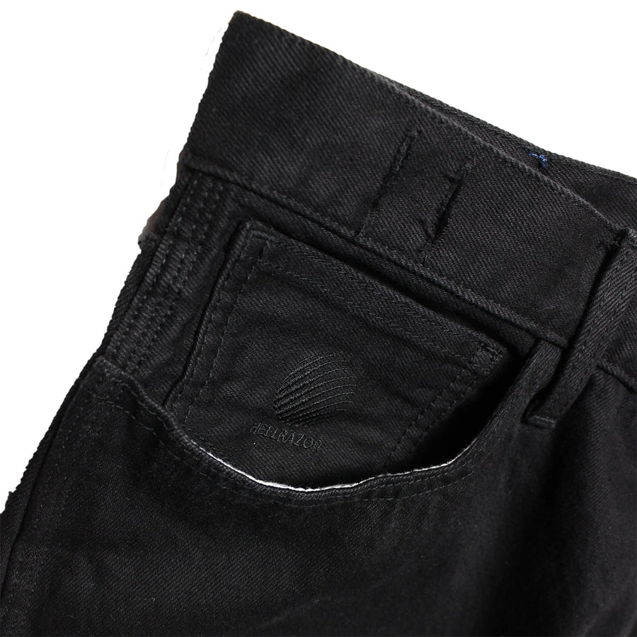 Baggie Overdye Denim Pants - Black