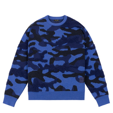 Camo Chenille Knit - Marine
