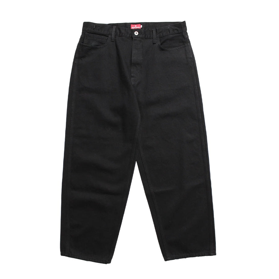 Baggie Overdye Denim Pants - Black