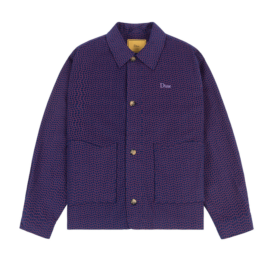 Printed Cord Jacket - Violet