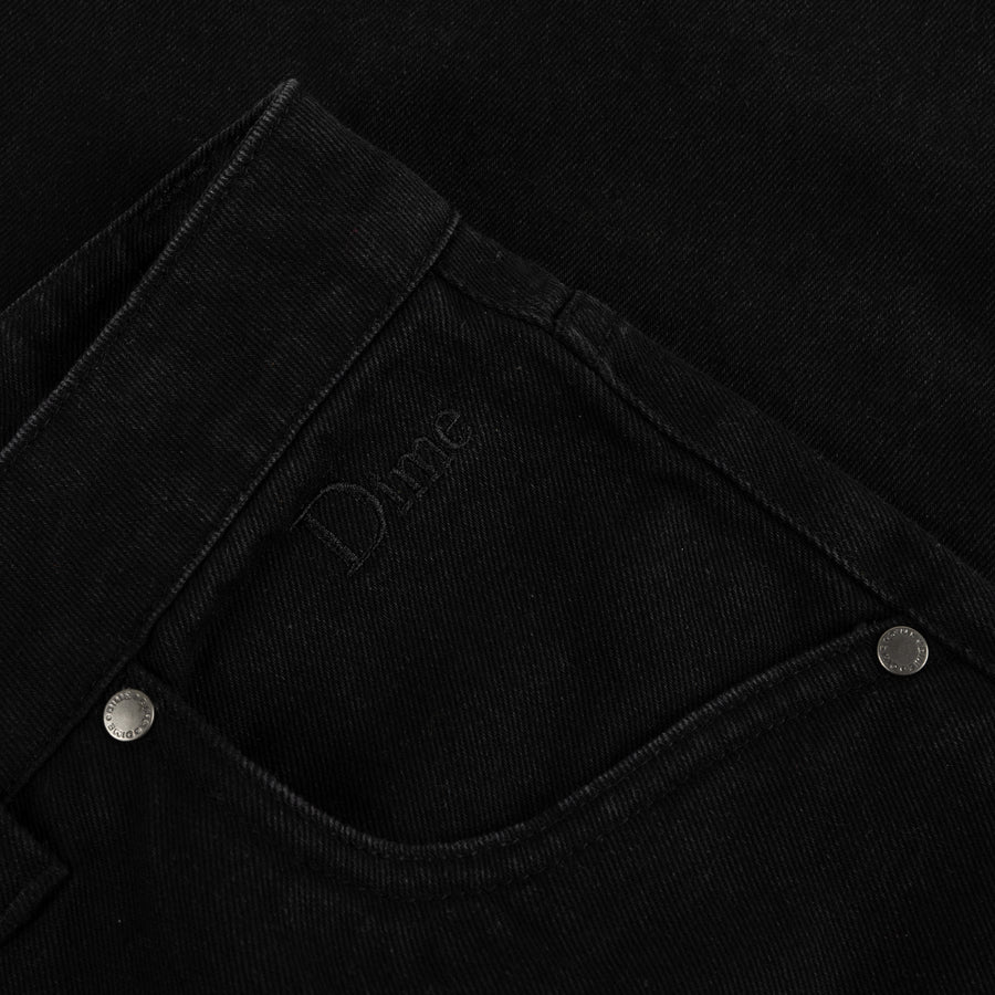 Classic Baggy Denim Pants - Black