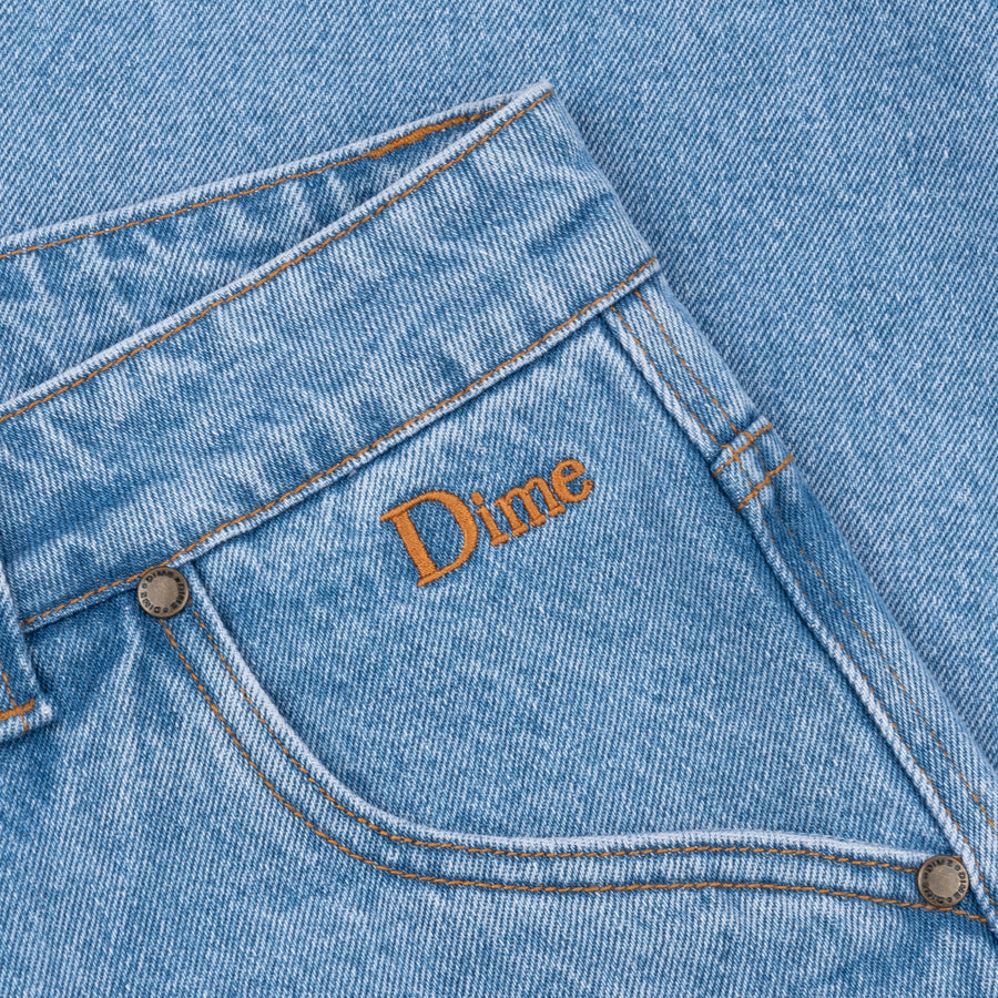 Classic Baggy Denim Pants - Blue Washed