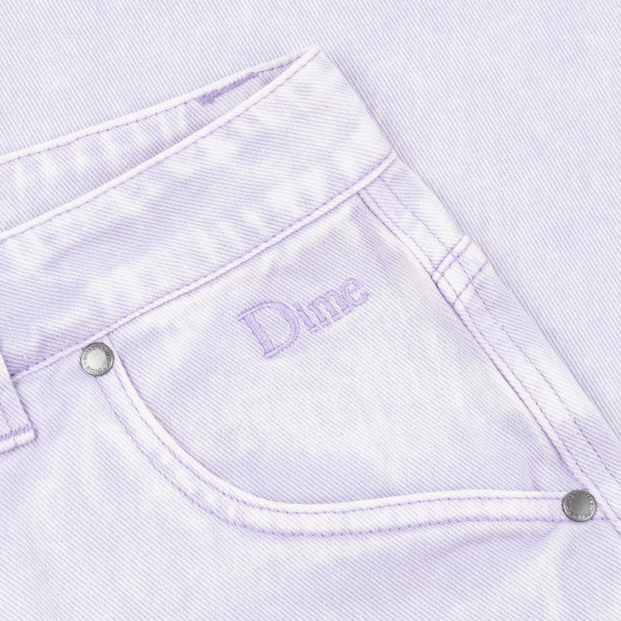 Baggy Denim Pants - Stone Lilac