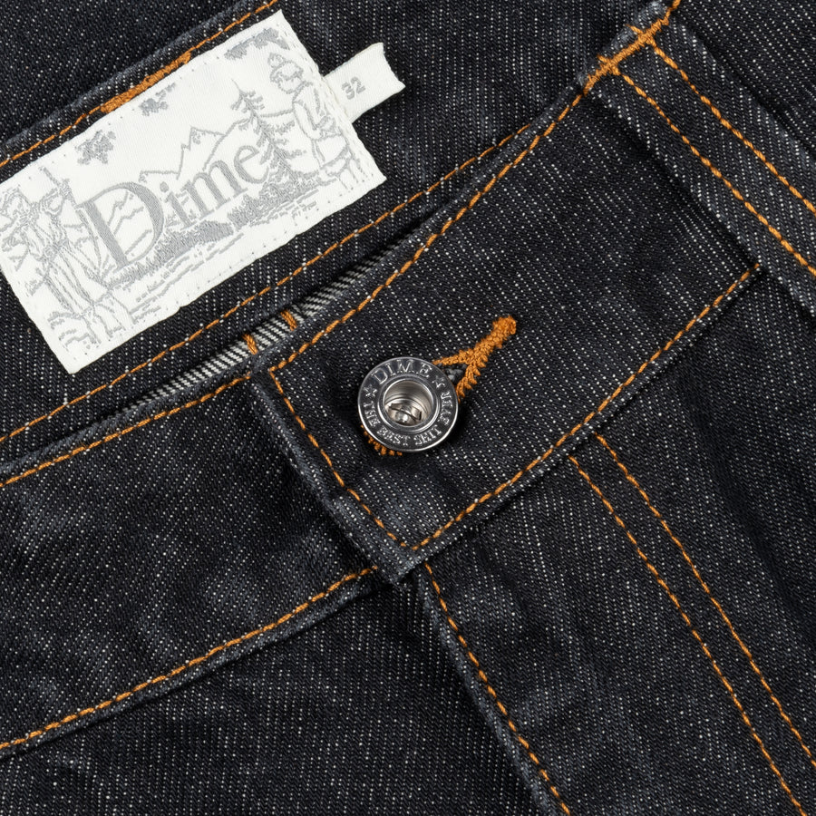 Classic Relaxed Denim Pants - Black Washed